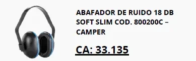 Abafador Soft Slim 18 dB