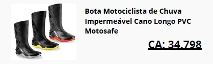 Bota motociclista impermeável Motosafe