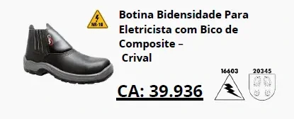 Botina bidensidade para eletricista