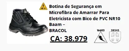 Botina Baam NR-10 de amarrar