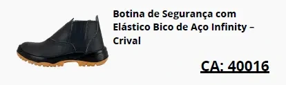 Botina Infinity com bico de aço