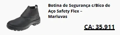 Botina Safety Flex com bico de aço