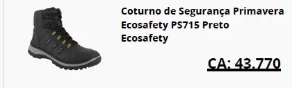Coturno Primavera PS715 preto
