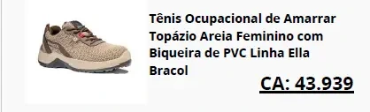 Tênis feminino Topázio