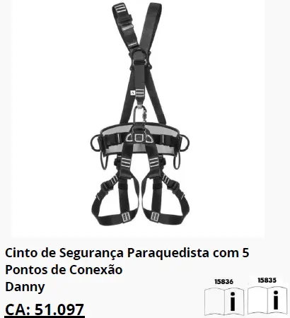 Cinto paraquedista 5 pontos