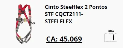 Cinto Steelflex STF-CQCT2111 com 2 pontos