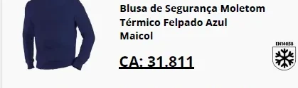 Blusa de moletom térmico felpado