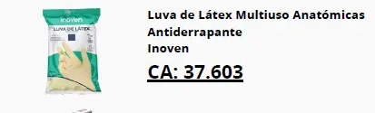 Luva de látex multiuso anatômica