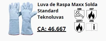 Luva de raspa Maxx Solda Standard