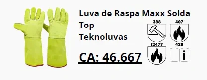 Luva de raspa Maxx Solda Top