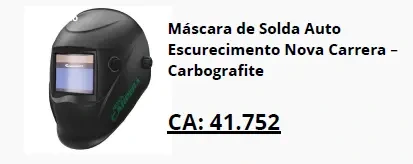 Máscara de solda Nova Carrera com autoescurecimento
