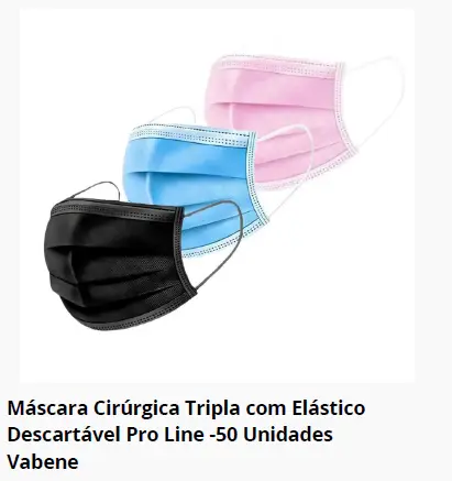 Máscara cirúrgica tripla