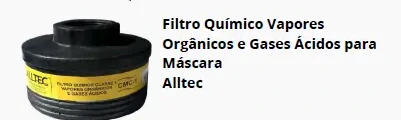 Filtro químico para vapores orgânicos e gases ácidos