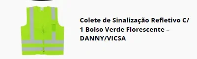 Colete de sinalização refletivo verde