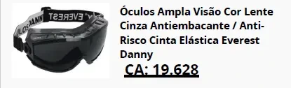Óculos ampla visão Everest cinza