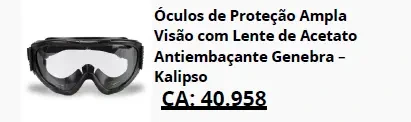 Óculos ampla visão Genebra em acetato