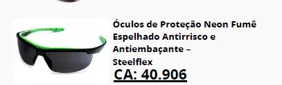 Óculos Neon fumê espelhado