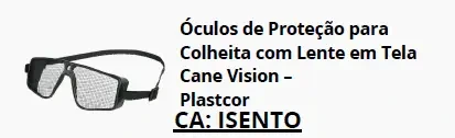 Óculos Cane Vision com lente em tela