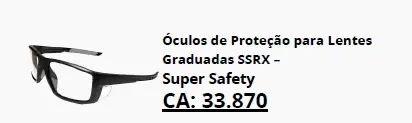 Óculos SSRX para lentes graduadas