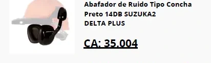 Abafador Suzuka 2 preto 14 dB