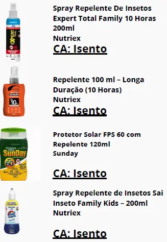 Repelentes profissionais