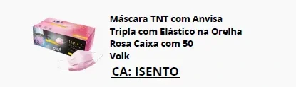 Máscara cirúrgica tripla rosa