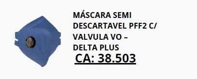 Máscara PFF2 com válvula VO