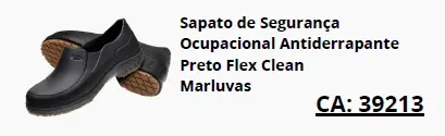 Sapato ocupacional Flex Clean preto