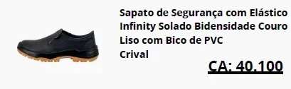 Sapato Infinity com bico de PVC
